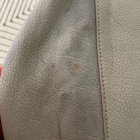 Kate Spade Soft Pebbled Leather Fold Over Flap Shoulder Bag- Taupe - Picture 3 of 4